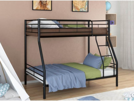 Двухъярусная кровать Гранада-2 металлическая. Верхнее спальное место 190х90 см, нижнее 190х120 см